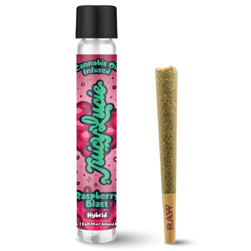 Juicy Lucie | Raspberry Blast | Infused Pre-Roll | 1.2g | Indica