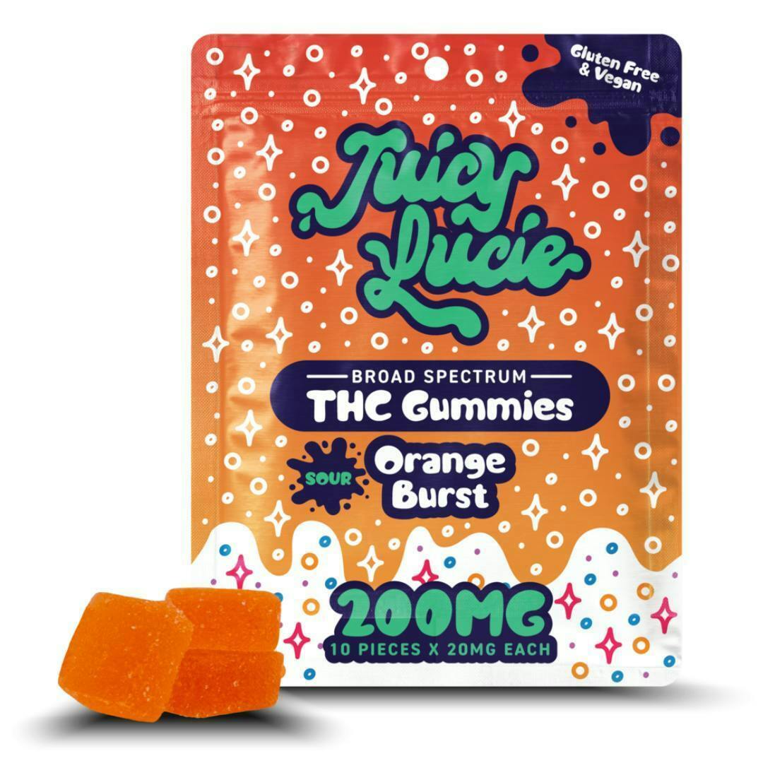 Juicy Lucie | Orange Burst | Infused Gummies | 200mg | Sativa