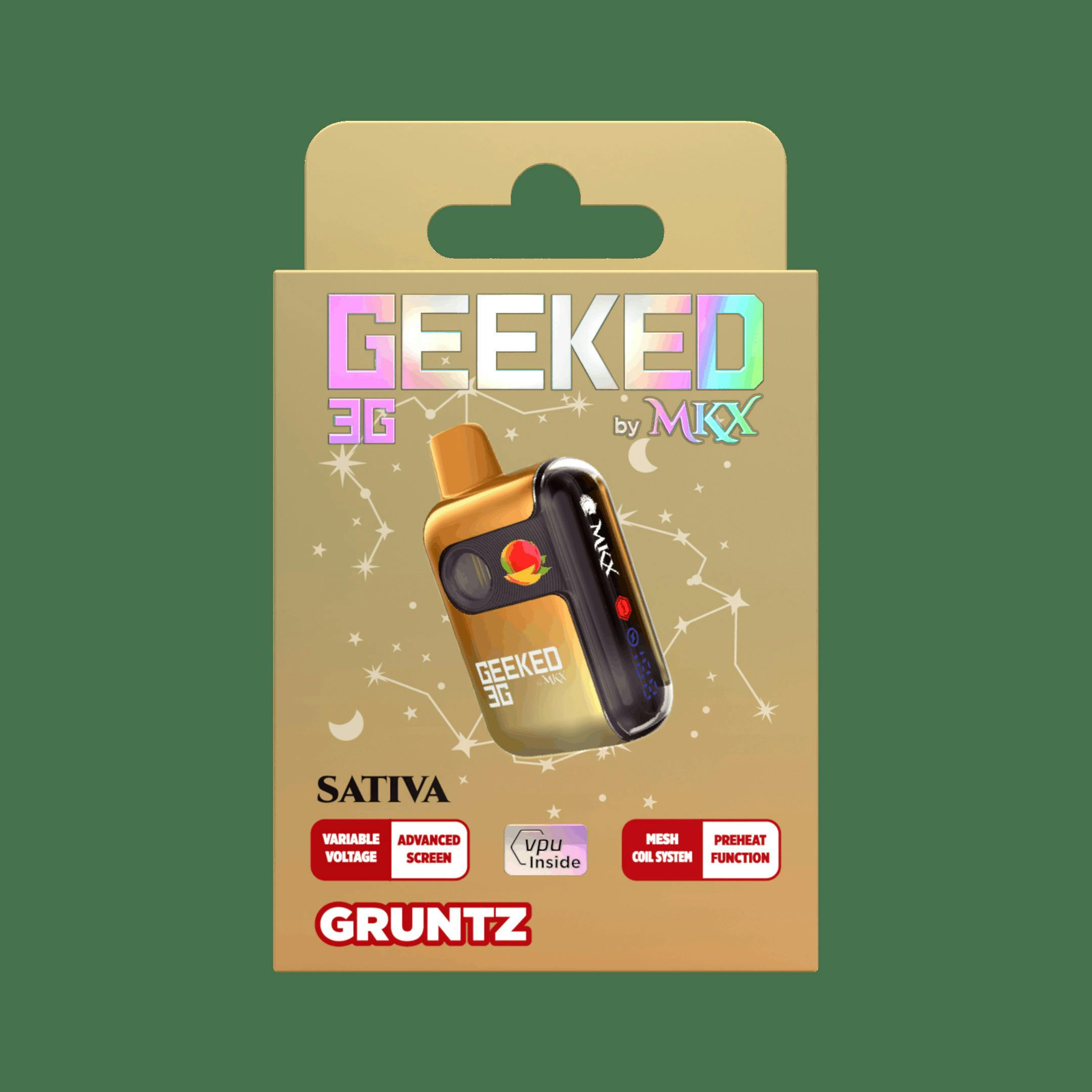 Geeked | Gruntz | 3g | Disposable Vape | Sativa
