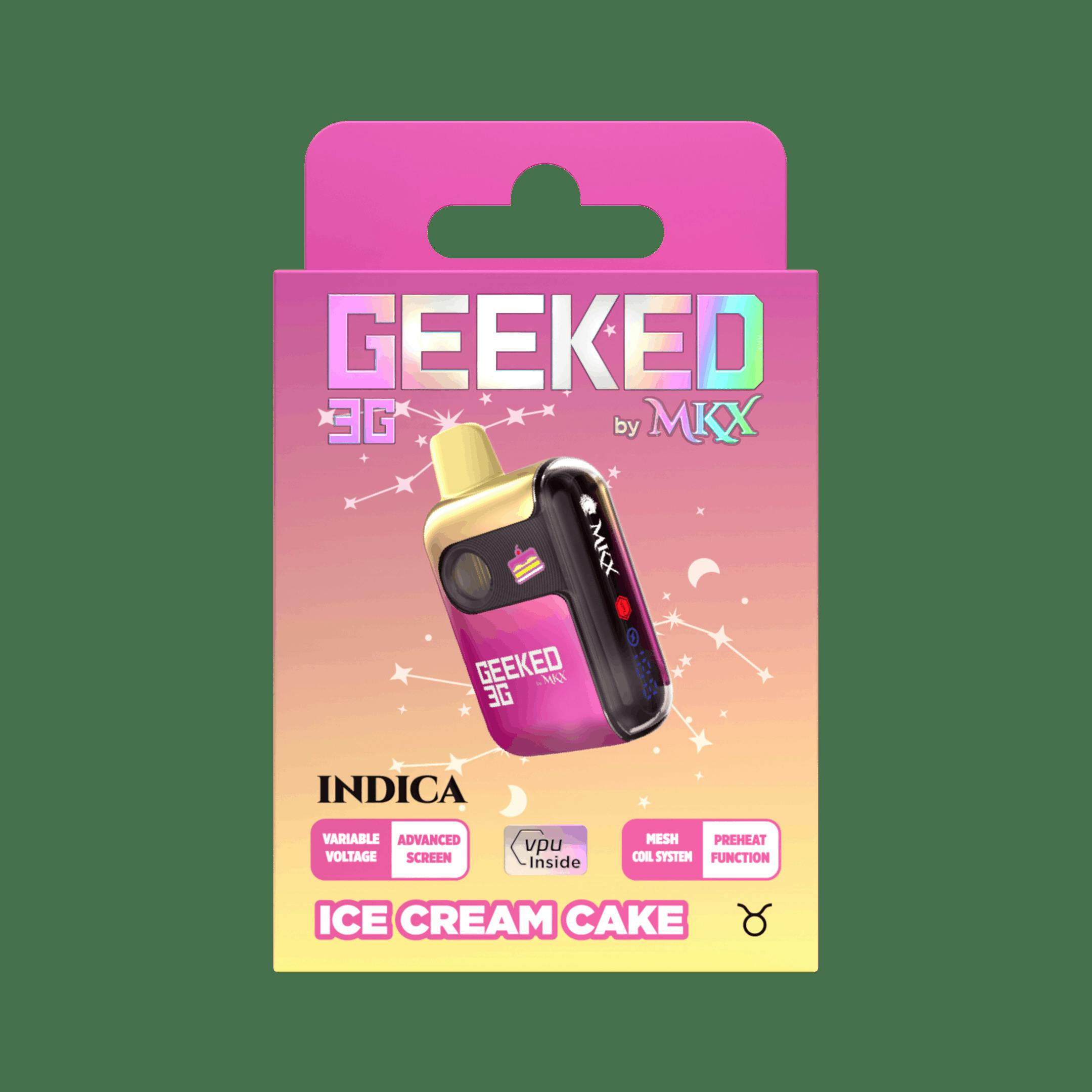 Geeked | Ice Cream Cake | 3g | Disposable Vape | Indica