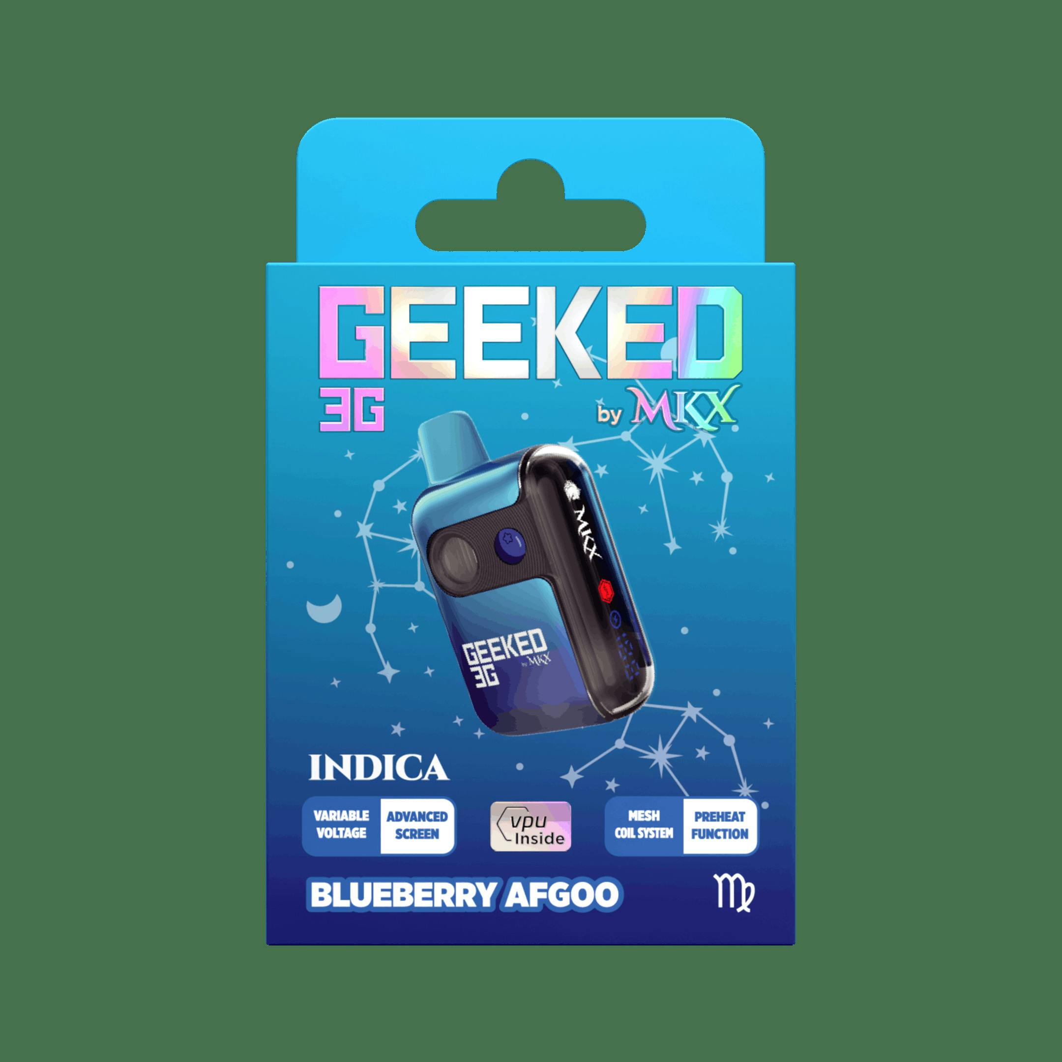 Geeked | Blue Afgoo | 3g | Disposable Vape | Indica