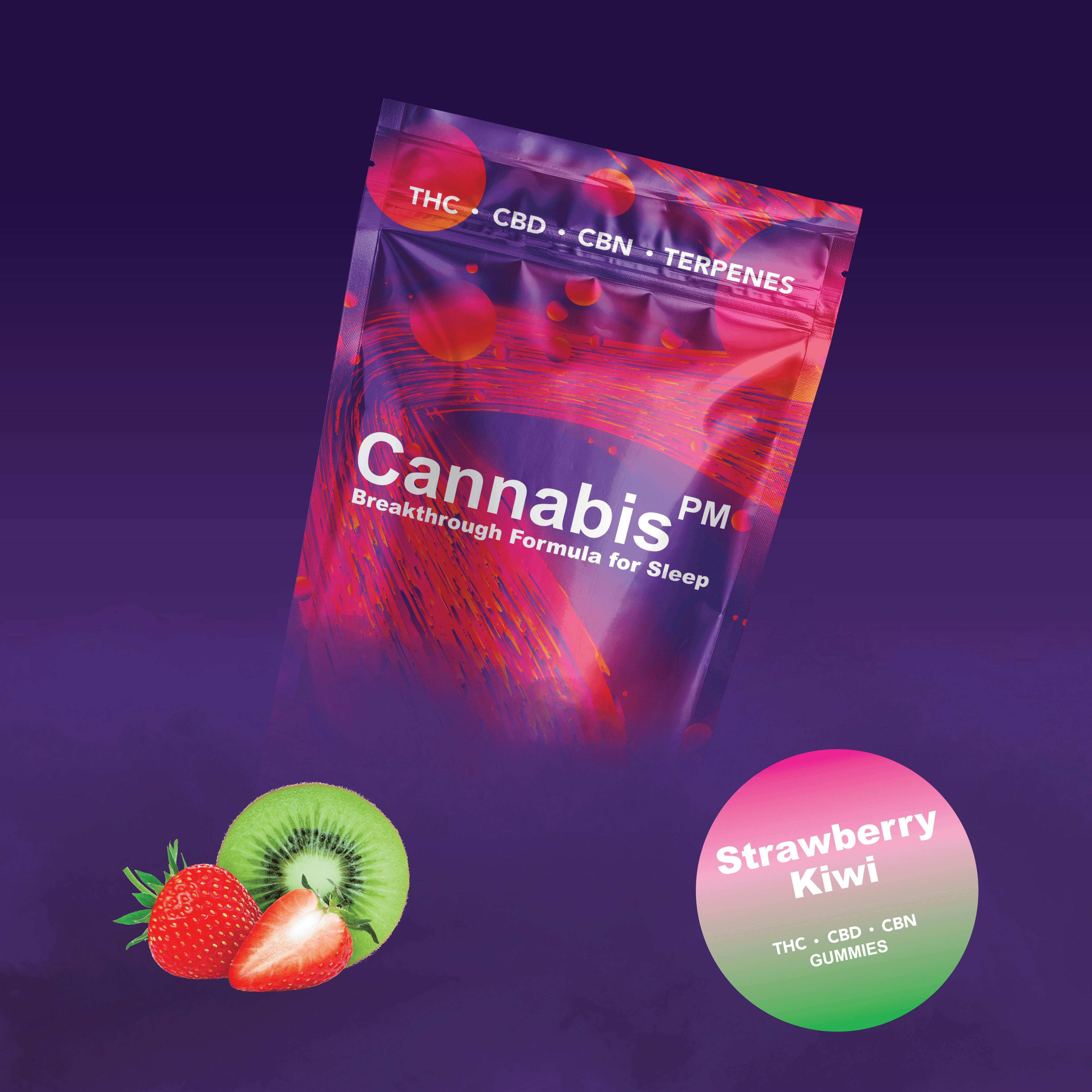 Choice | Strawberry Kiwi Cannabis PM | Infused Gummies | 50mg