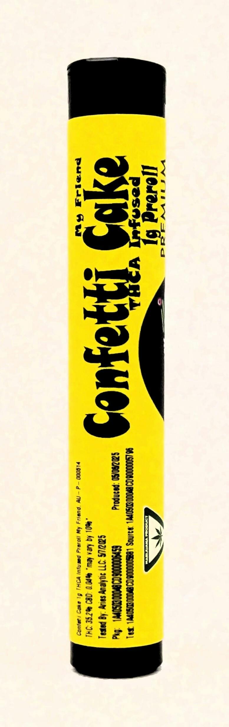 My Friend | Confetti Cake | THCA Infused Pre-roll | 1g | Indica