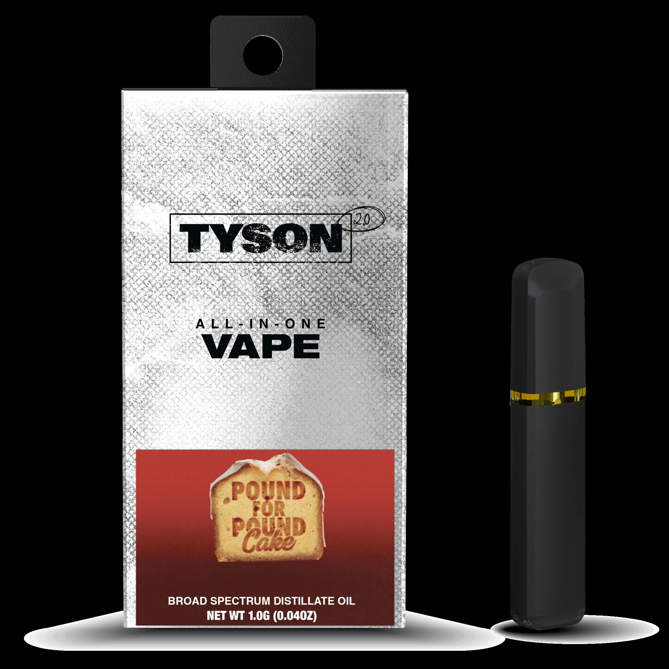 Tyson 2.0 | Pound For Pound Cake | Disposable Vape | 1g | Indica