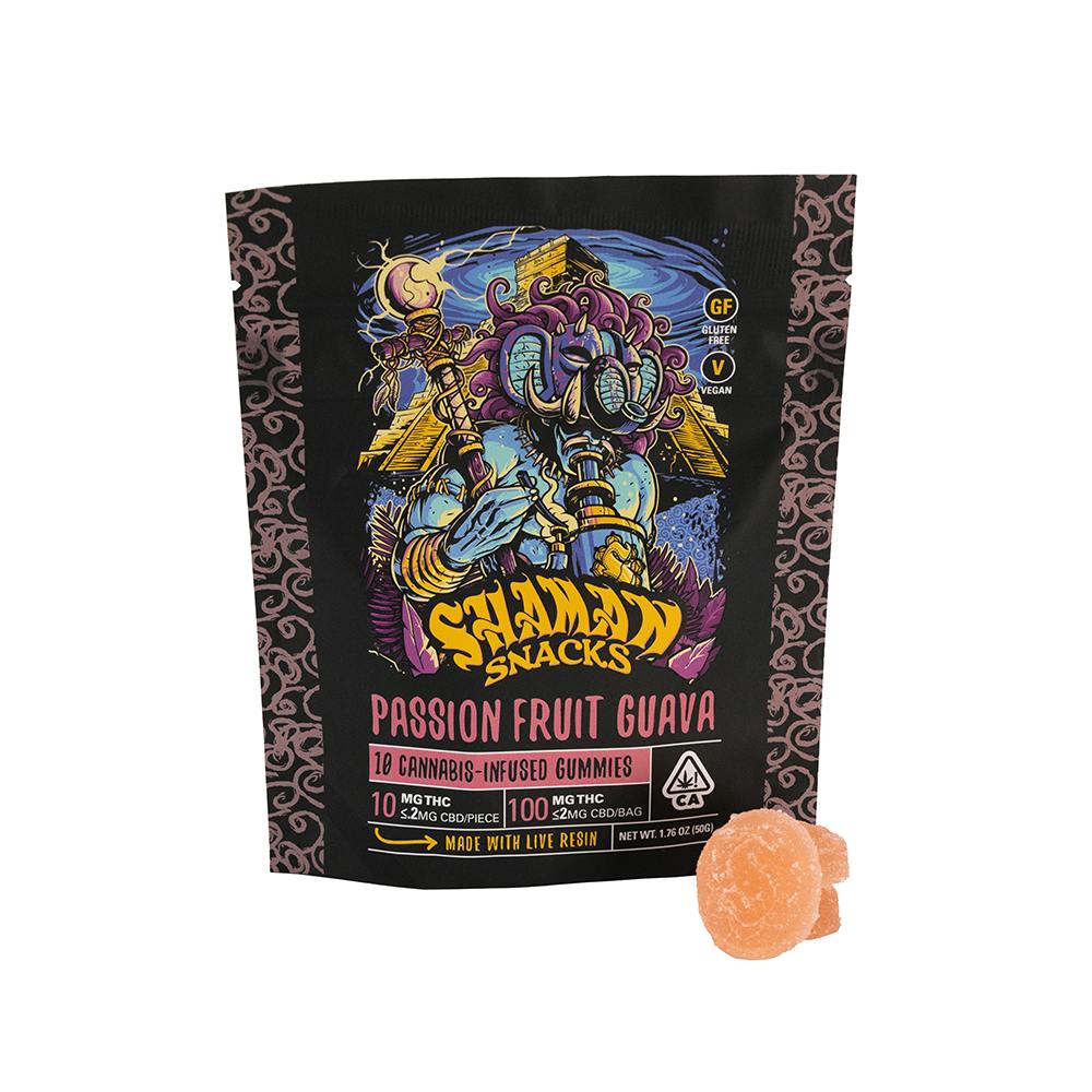 Passion Fruit Guava [10pk] (100mg) | Shaman Extracts - Shaman Snacks