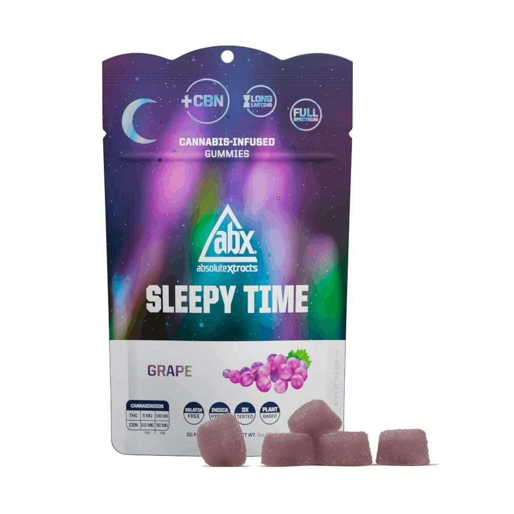 Sleepy Time Grape [10pk] (100mg THC/50mg CBN) | AbsoluteXtracts - Solventless + CBN Gummies