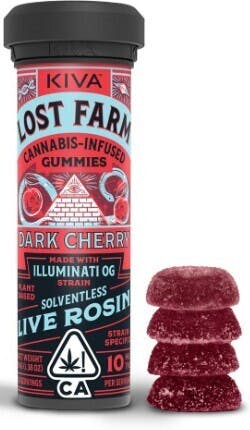 Kiva Lost Farm Gummies - Illuminati OG - Dark Cherry