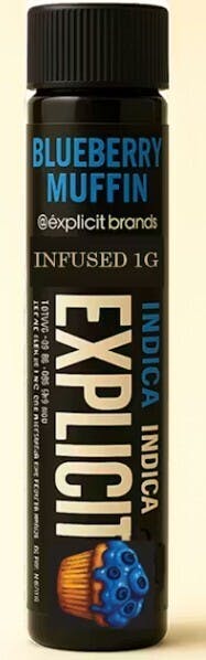 Explicit Infused Preroll - Blueberry Muffin