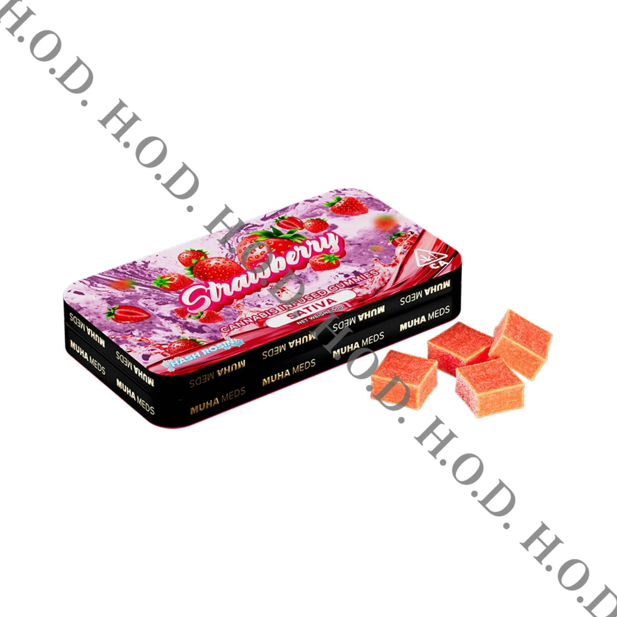 Muha Meds Mambas Strawberry Hash Rosin Gummies