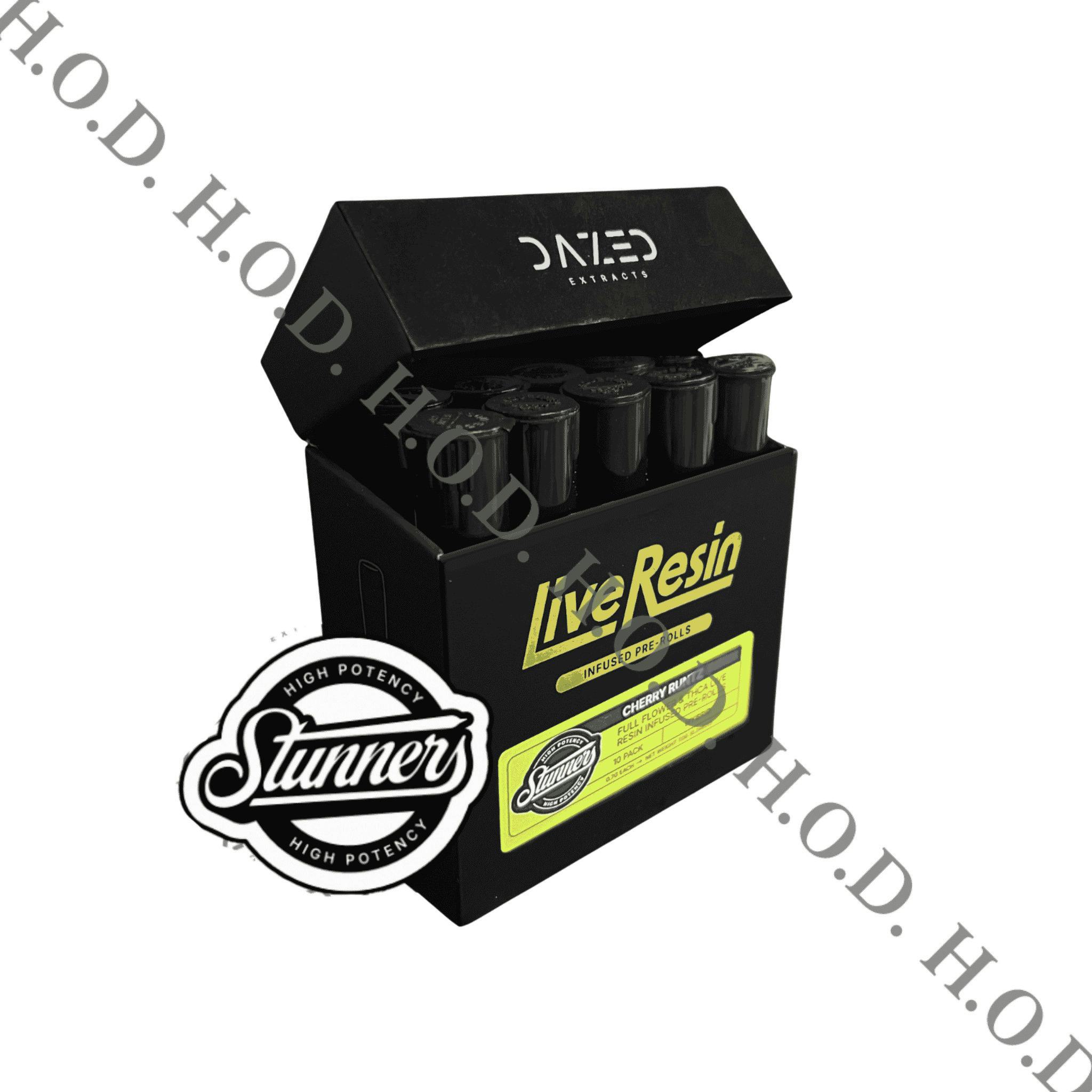 Dazed Stunners Cherry Runtz Live Resin Infused Pre-Roll .7g 10 Pack