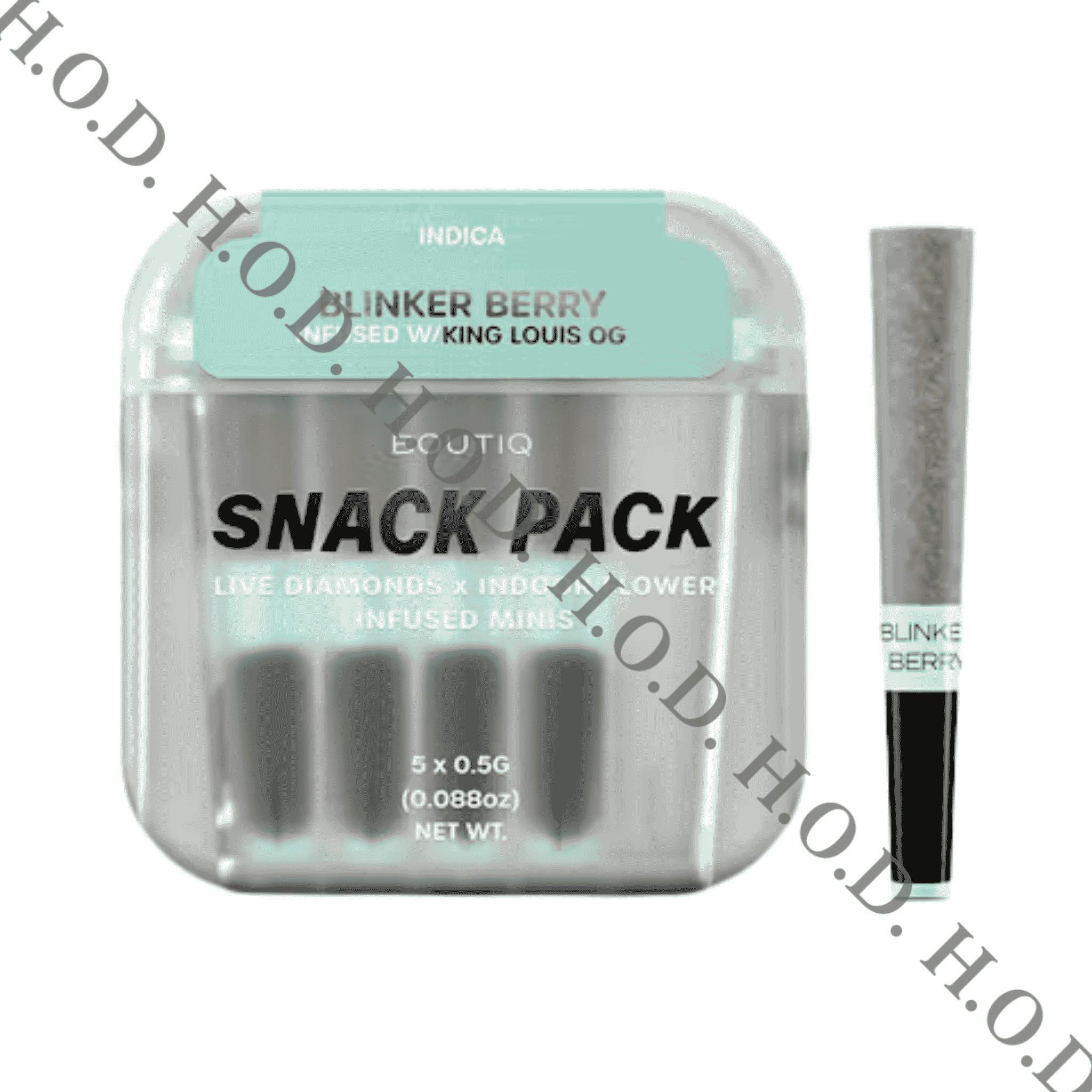 Boutiq Snack Pack Blinker Berry Infused Pre-Roll .5g 5 Pack