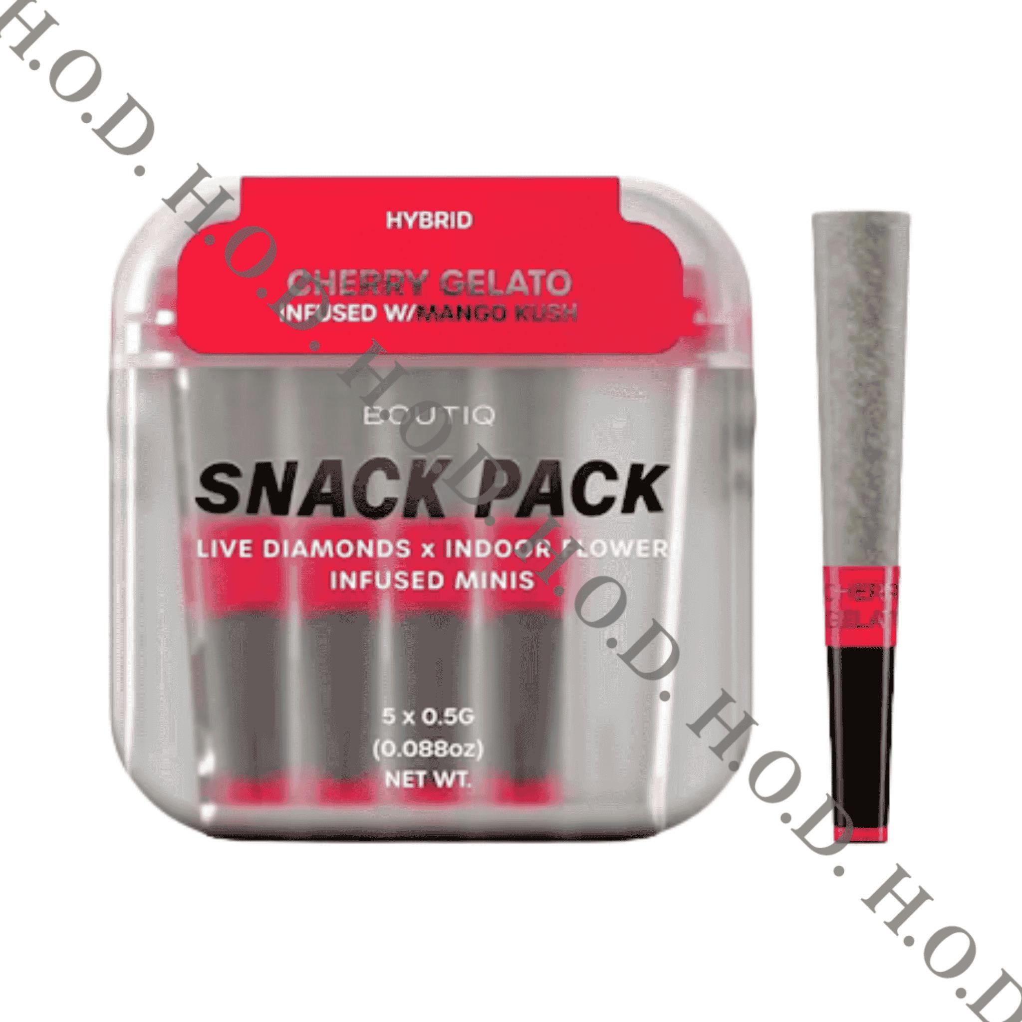 Boutiq Snack Pack Cherry Gelato Infused Pre-Roll .5g 5 Pack