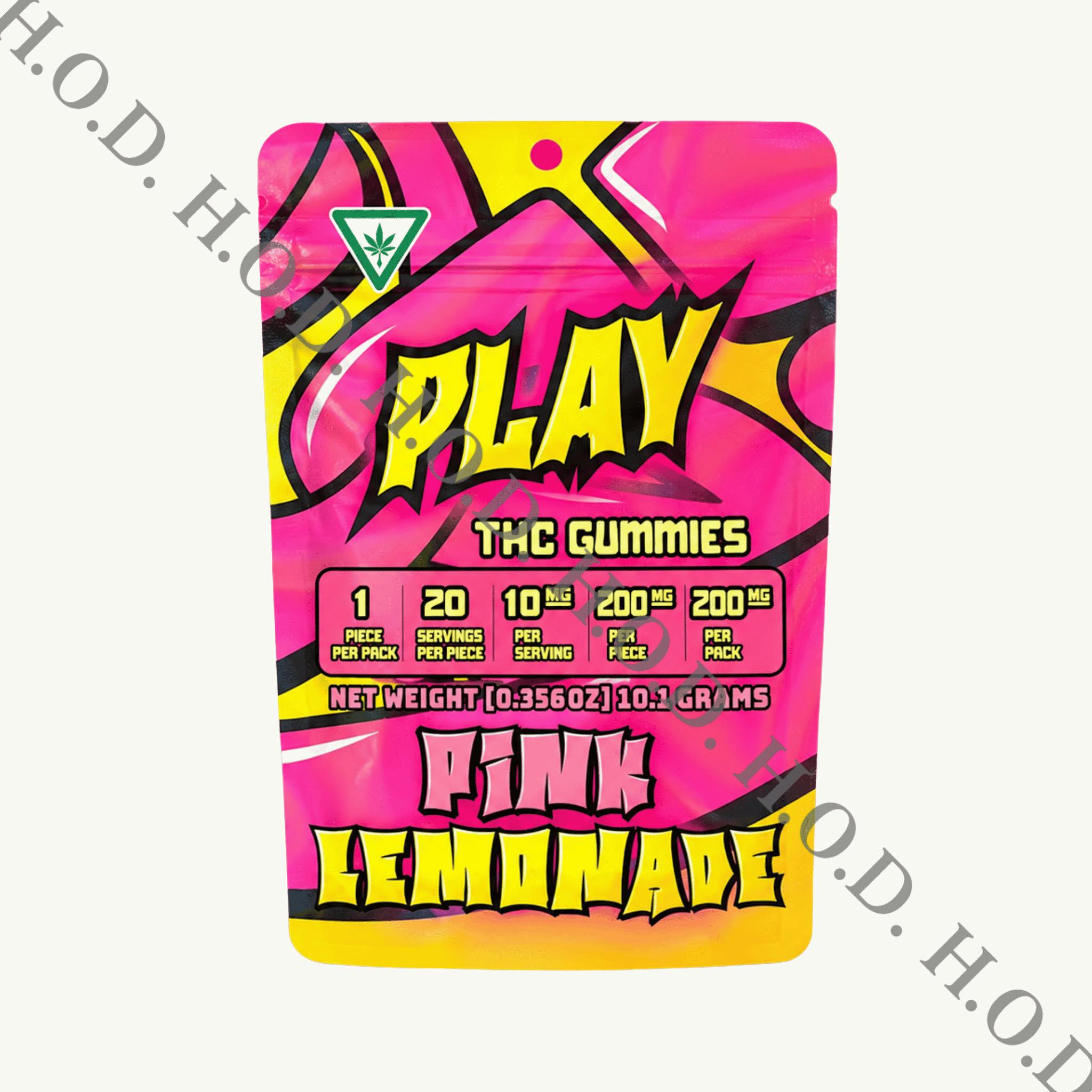Play Cannabis Pink Lemonade Single Gummy