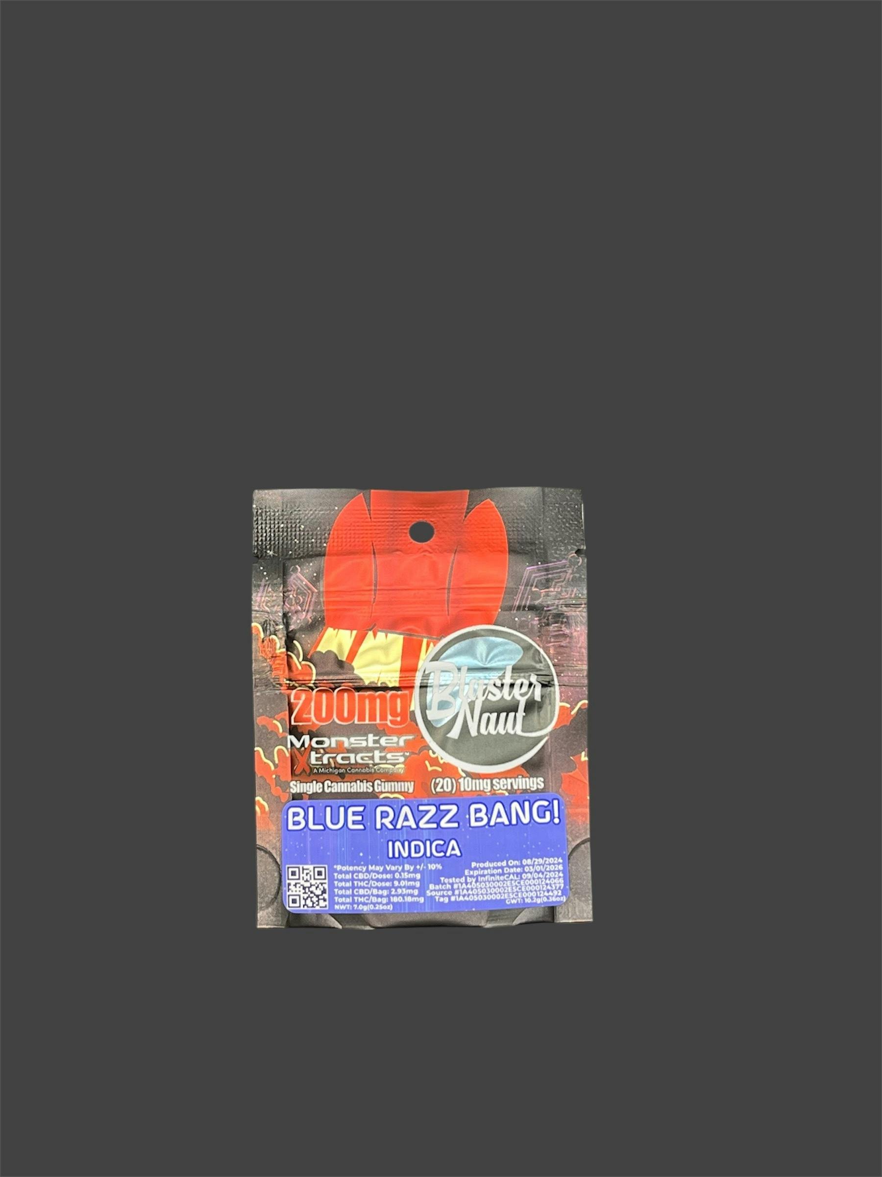 MONSTER X | BLUE RAZZ BANG | BLASTERNAUT GUMMY | 200MG