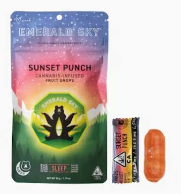 EMERALD SKY | FRUIT DROPS | SUNSET PUNCH (SLEEP) | 20PK | 100MG