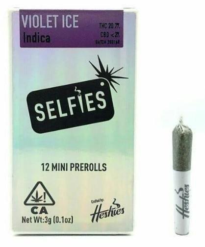 SELFIES | VIOLET ICE | MINI PREROLL 12 PACK | INDICA | 3G