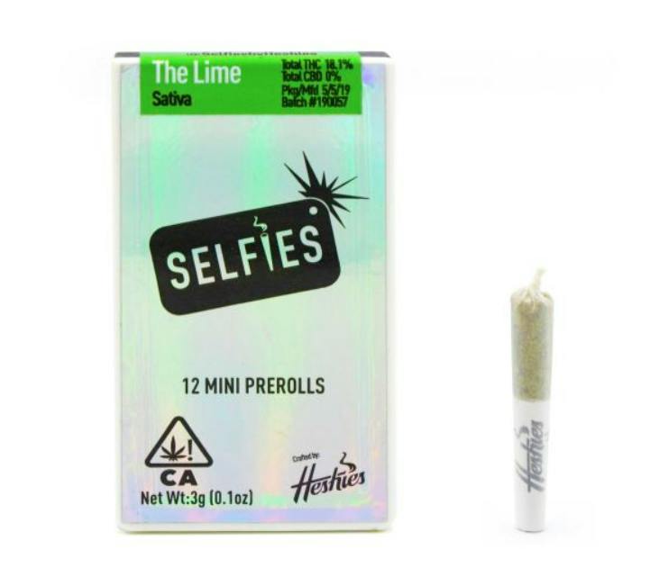 SELFIES | MINI PREROLL | THE LIME (12PK) | 3G | SATIVA
