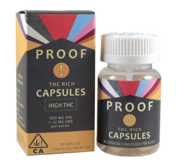 PROOF | HIGH THC CAPSULE 30PK | 1000MG THC