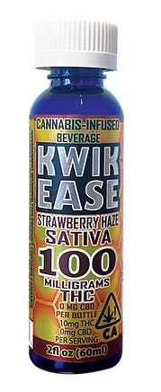 KWIK EASE | SHOT | STRWBERRY HAZE SATIVA | 100MG | 2 FL OZ