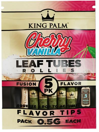 King Palm | Hand-Rolled Leaf Wraps | Cherry Vanilla | Rollies | 5pc - One Size