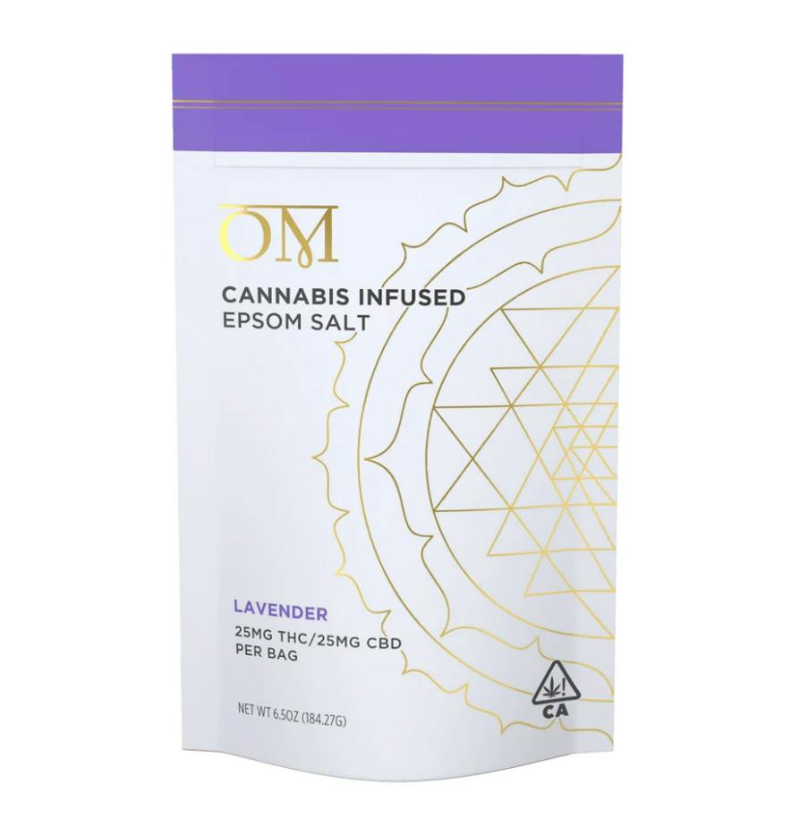 OM | EPSOM SALT | LAVENDER (1:1)| THC 25MG/CBD 25MG | 6.5 OZ