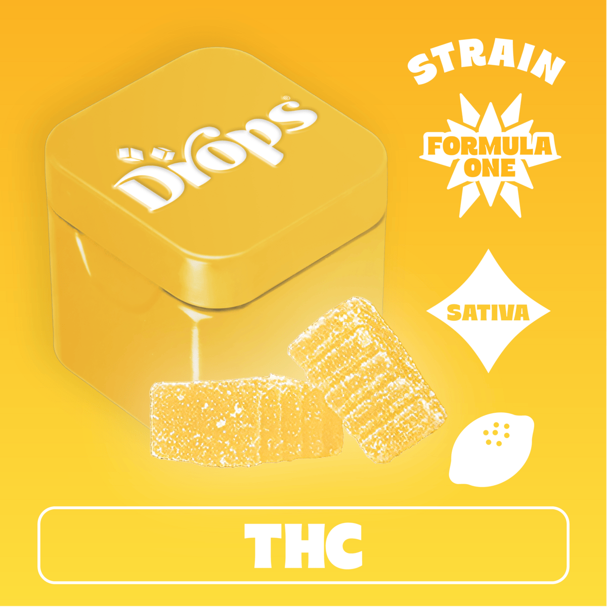 DROPS | SINGLE | LEMON ACTIVE | 100MG ROSIN JELLY