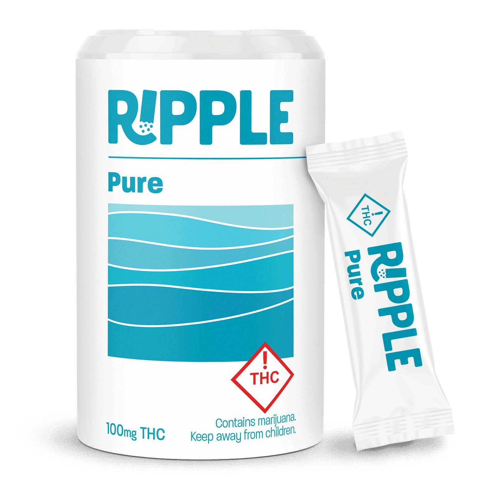 Ripple | 100mg | Pure | Water-Soluble Powder | 10pk at DABBS Cannabis Dispensary