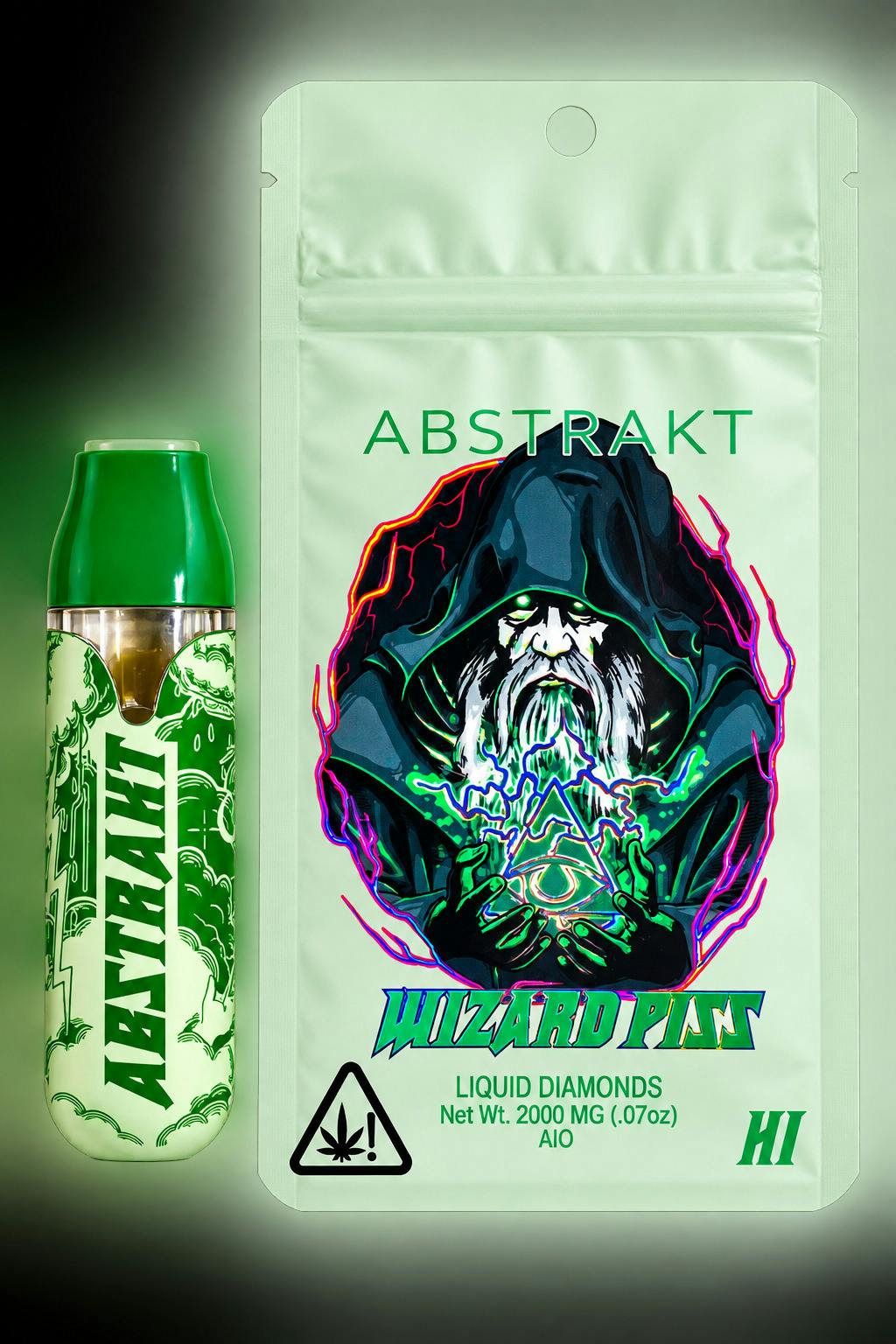 Abstrakt Liquid Diamond Disposable Vape 2g Wizard Piss