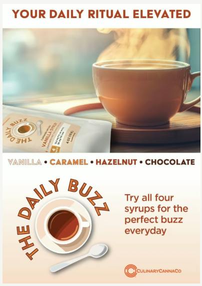 The Daily Buzz Chocolate Syrup 50mg, 4pk