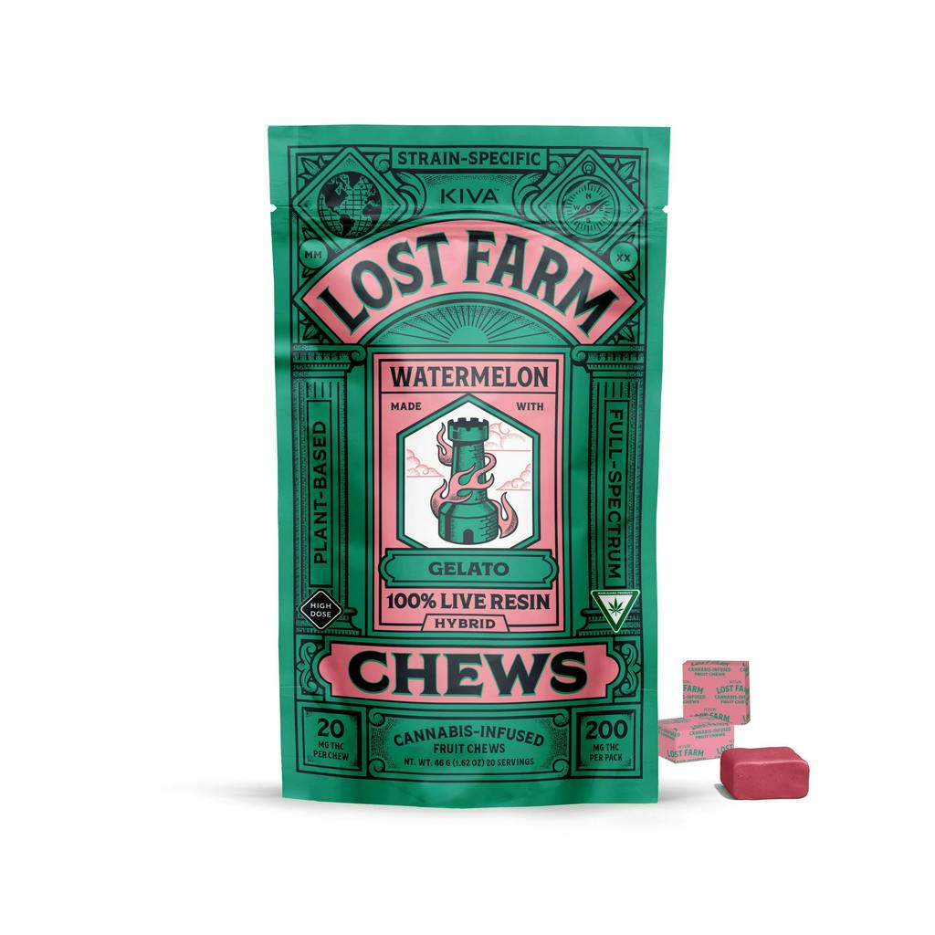 Lost Farm Watermelon Chews 20mg, 2pk