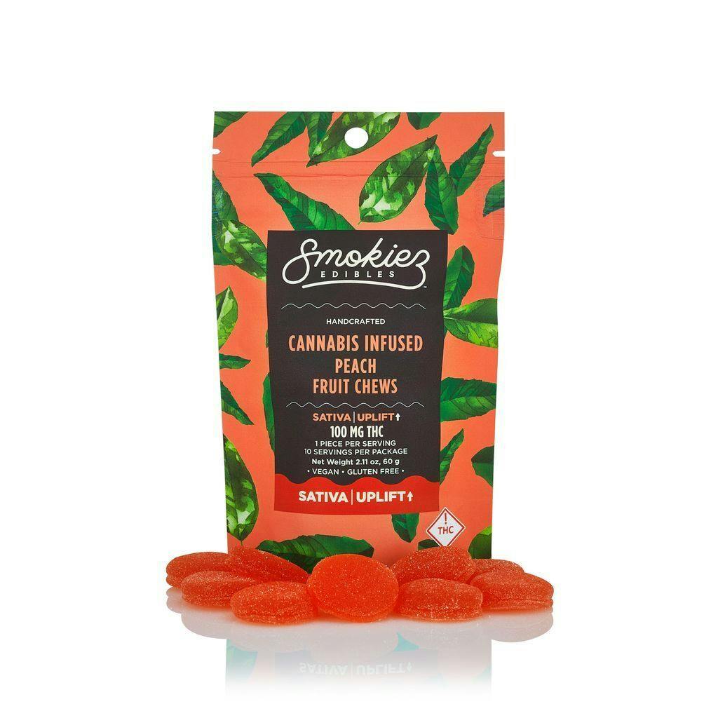 Smokiez Peach Fruit Chews 100mg, 10pk