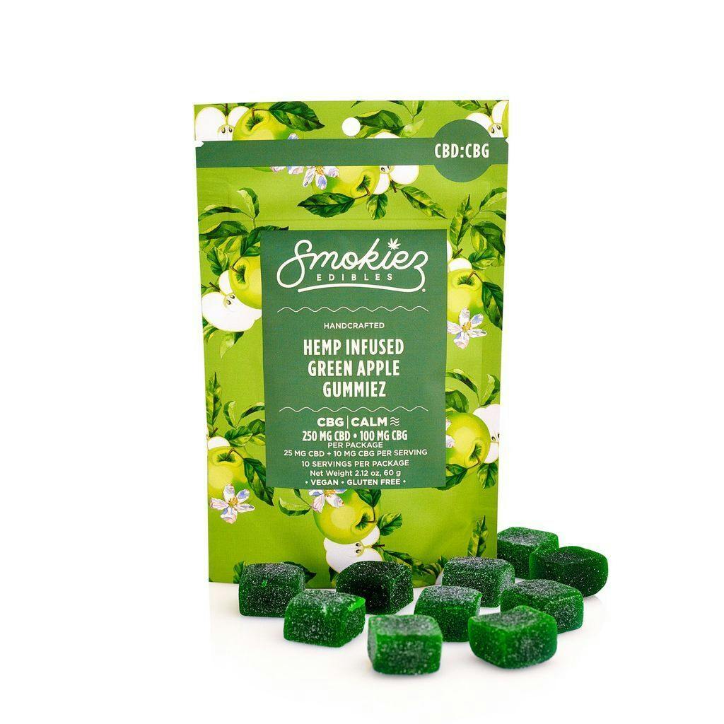 Smokiez Green Apple Fruit Chews 100mg, 10pk