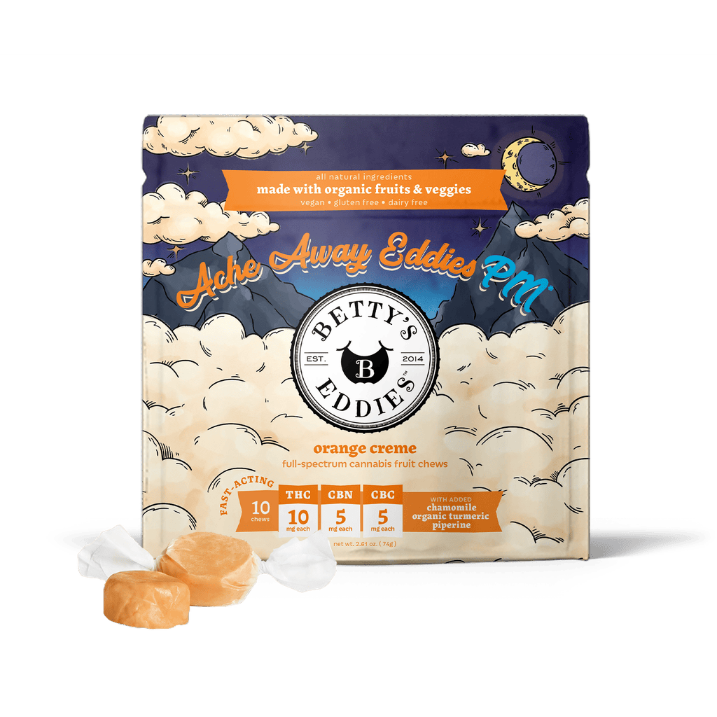 Betty's Eddies Fruit Chews Orange Creme Chews 100mg, 10pk