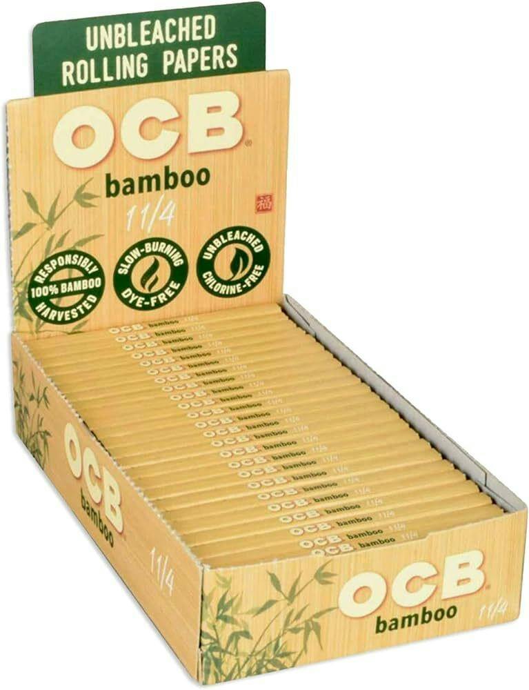 OCB Bamboo Rolling Papers 1 1/4 24PK