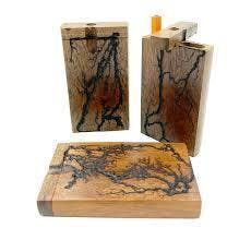 LuvBuds 4" Fractal Burn Wood Dugout with 1 Hitter