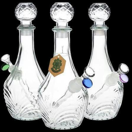 SeshGear Vintage Decanter Style Glass Water Pipe | High Stripe 10.75" 3%