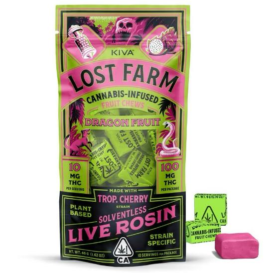 Dragonfruit 'Trop Cherry' Live Rosin Chews | 100mg | 10ct | 10mg/ea