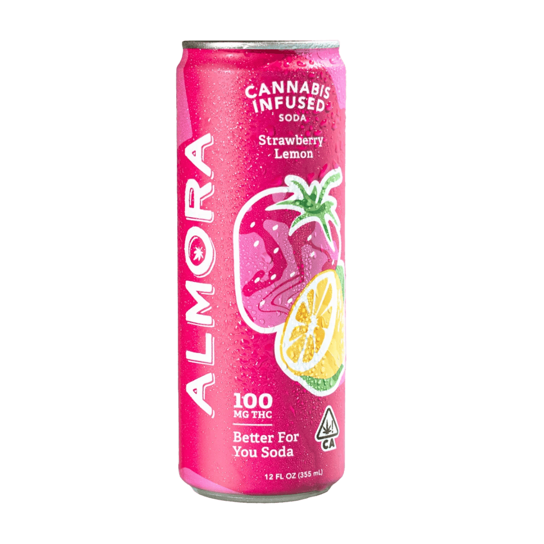 STRAWBERRY LEMON 100MG PREBIOTIC SODA - 100 mg