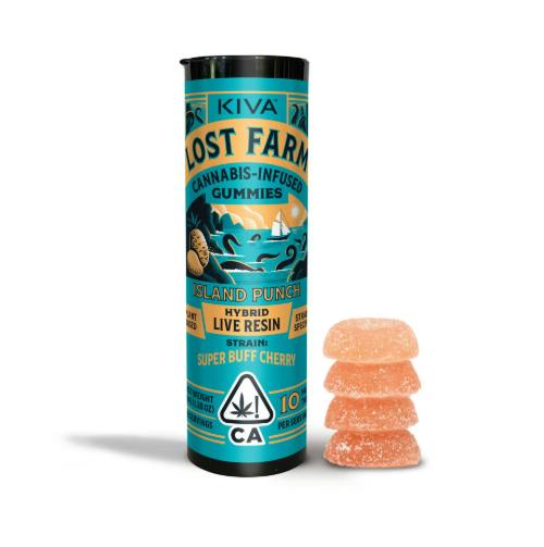 ISLAND PUNCH X SUPER BUFF CHERRY LOST FARM GUMMIES 10MG 10-PACK - 100 mg