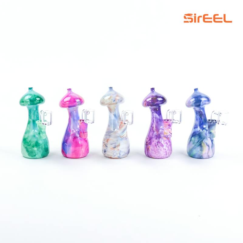 6" MIRAGE STONE MUSHROOM DAB RIG ASSORTED COLORS