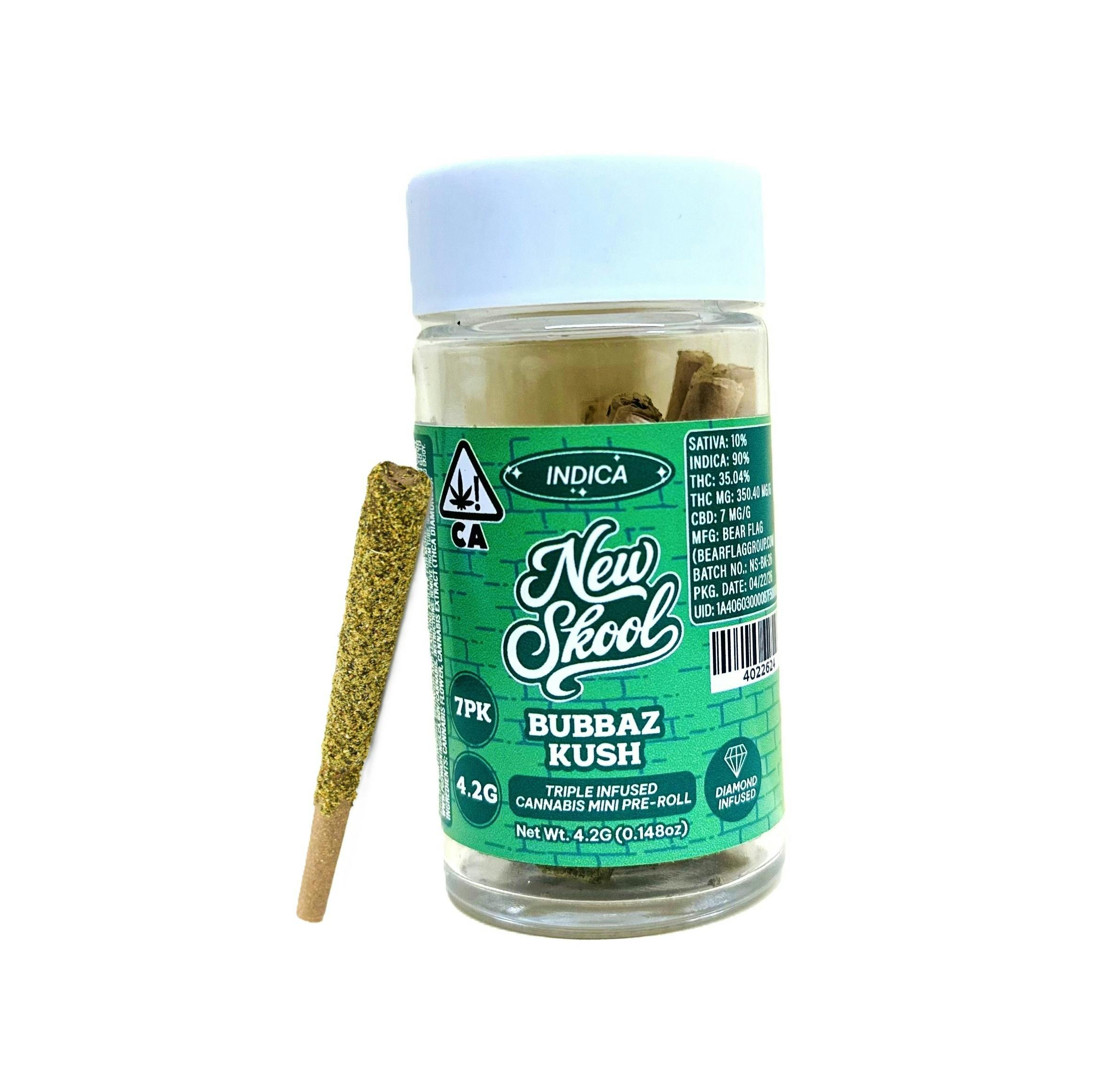 Bubbaz Kush 7pk Triple Infused Indica Pre-Rolls
