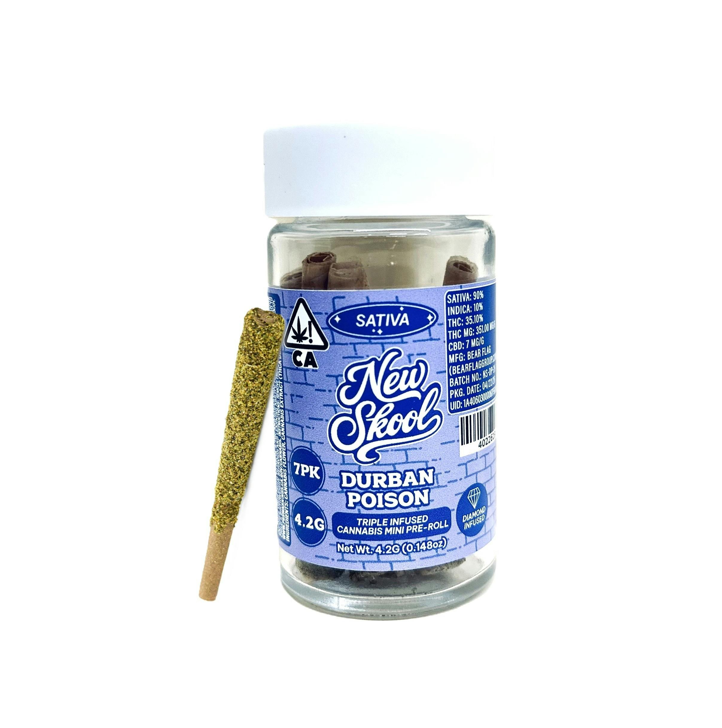 Durban Poison 7pk Triple Infused Sativa Pre-Rolls
