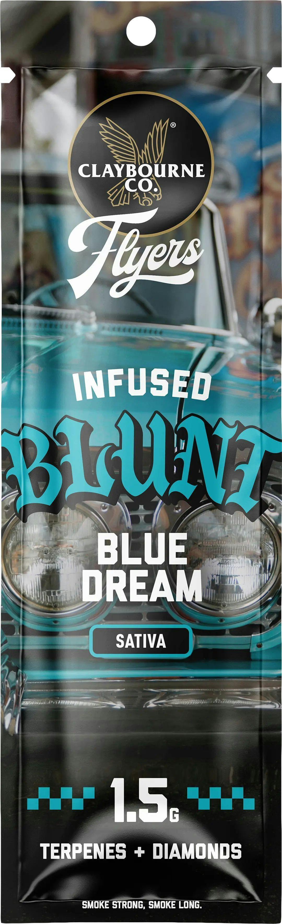 CLAYBOURNE CO - FLYERS INFUSED BLUNT PREROLL [1.5G] BLUE DREAM