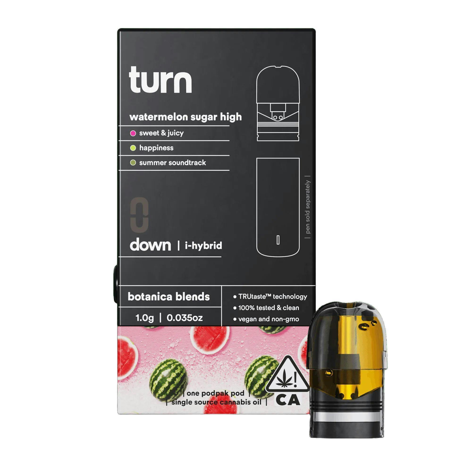 TURN - TURN DOWN BOTANICAL BLENDS POD [1G] WATERMELON SUGAR HIGH