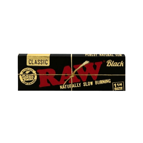 RAW - CLASSIC BLACK 1 1/4" ROLLING PAPERS