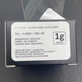 1g Live Resin- LA Kush Cake x KushMints