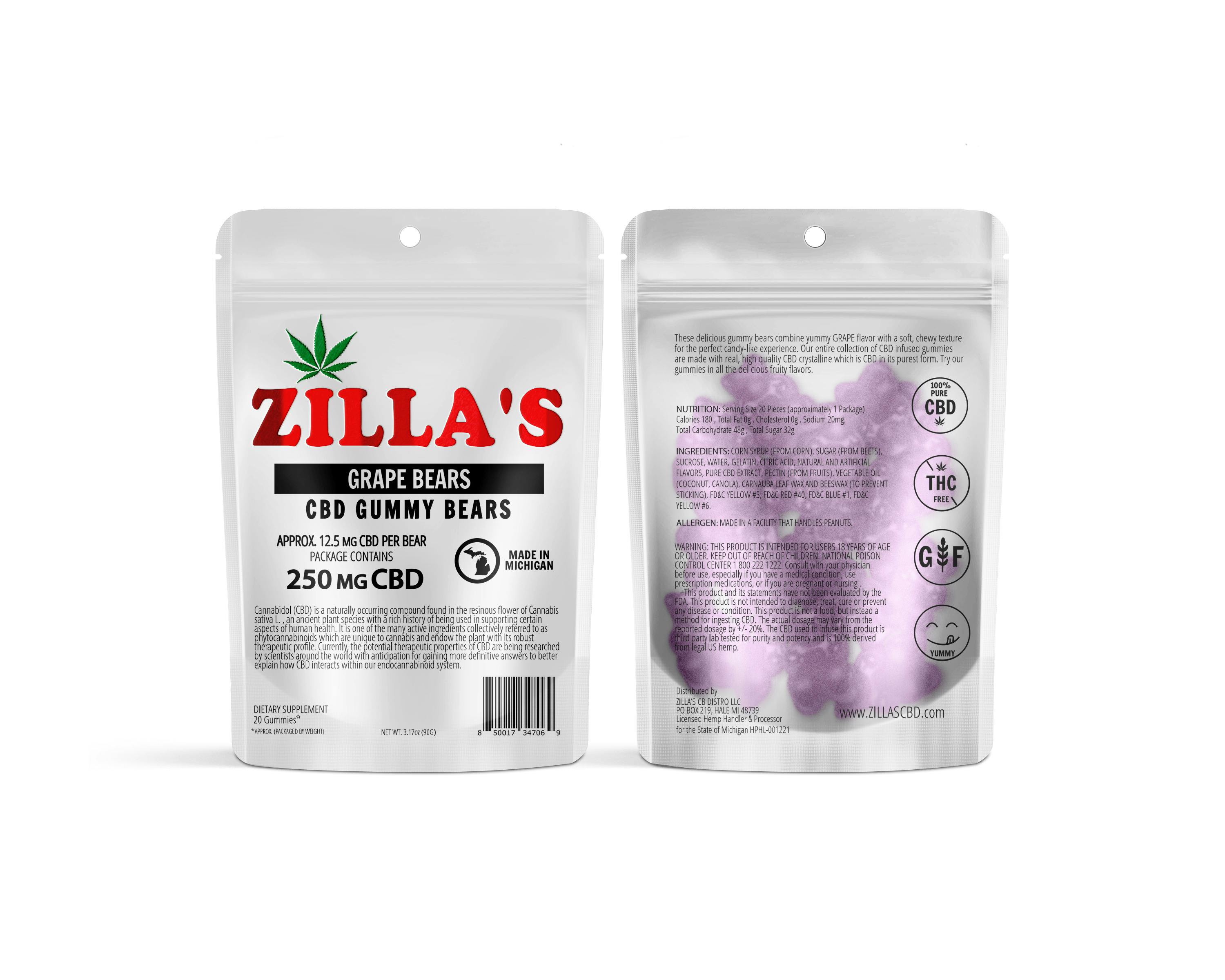 CBD Gummy Bears- Grape