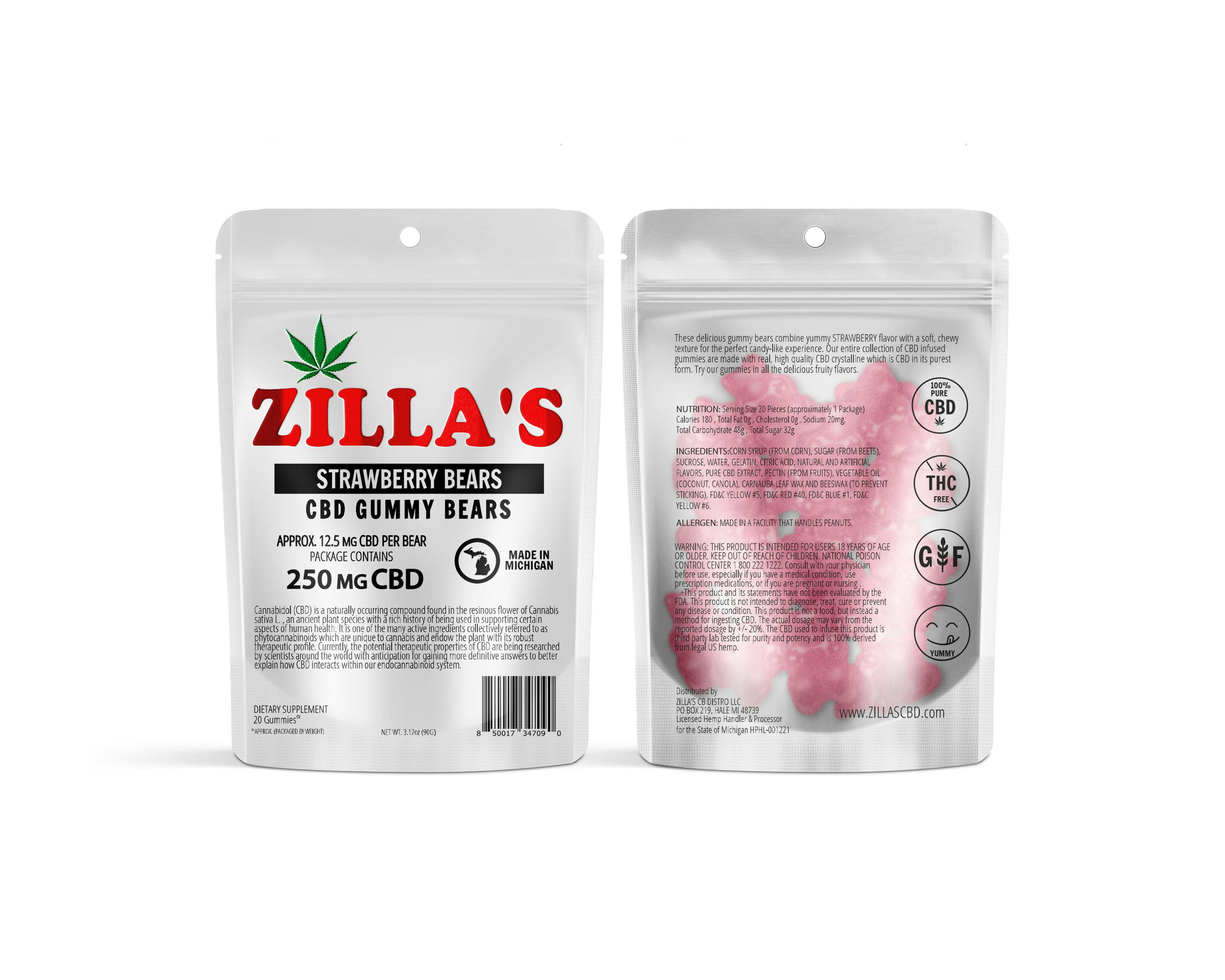 CBD Gummy Bears- Strawberry