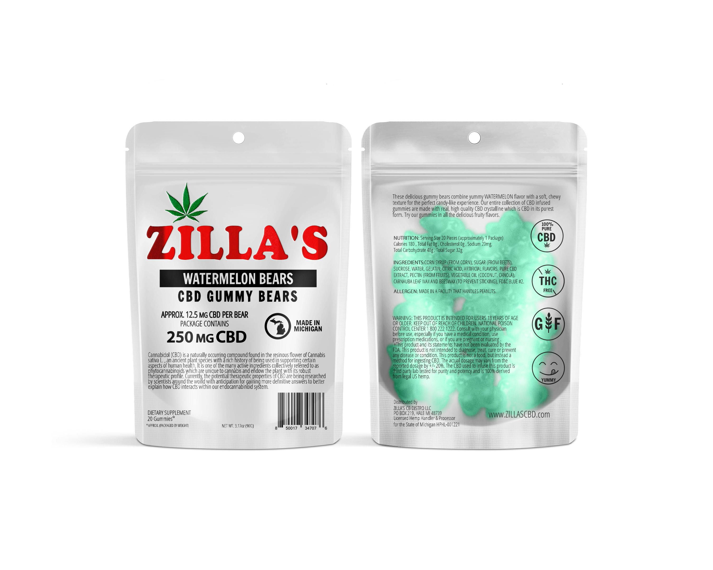 CBD Gummy Bears- Watermelon