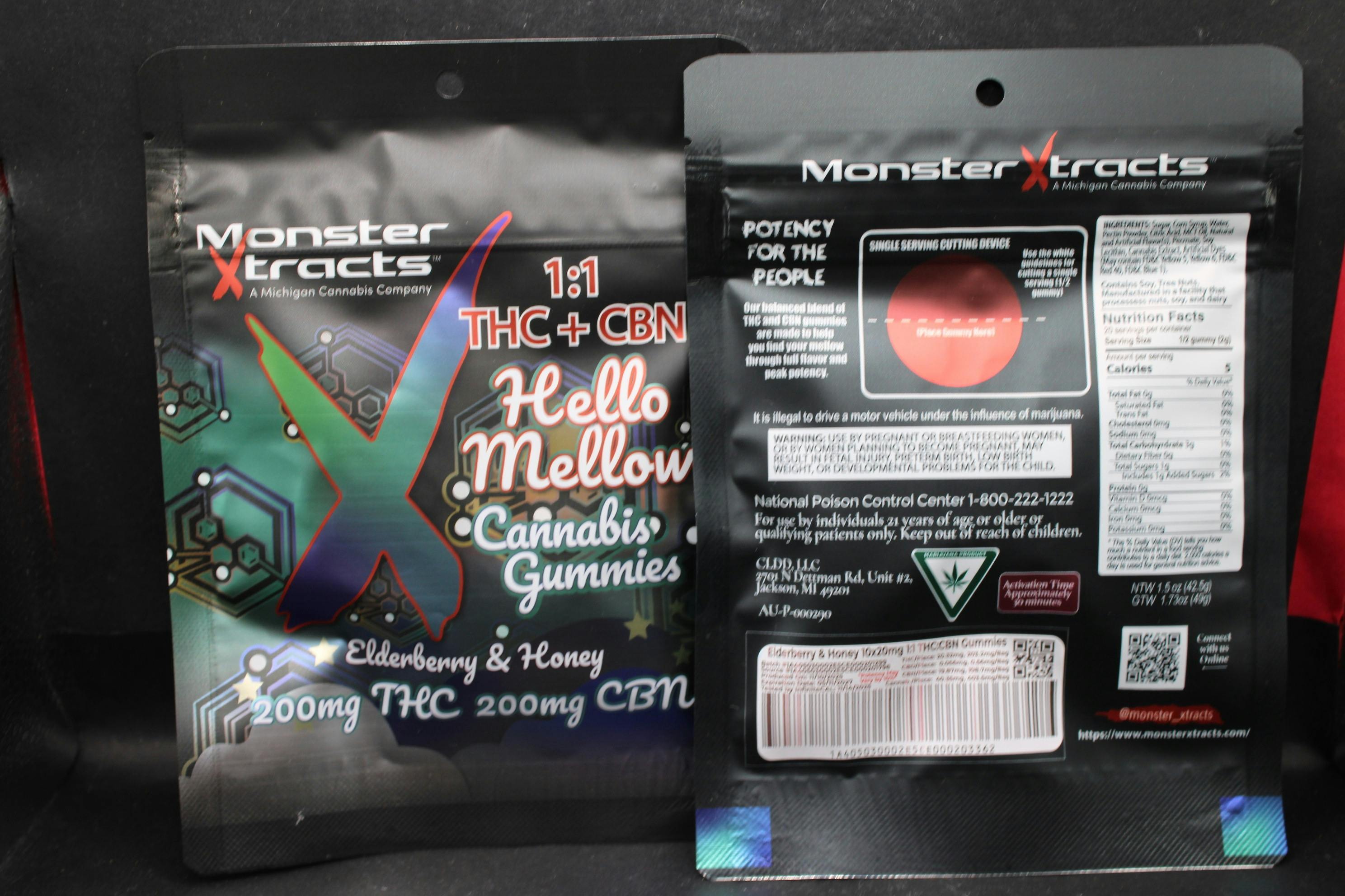 Monster / PC Pure | Elderberry & Honey CBN Gummies- Monster Xtracts